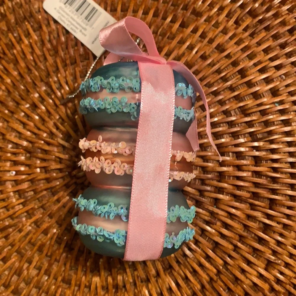 Macaron Trio Hanging Ornament by Gerson NWT